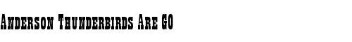 Font Anderson Thunderbirds Are GO